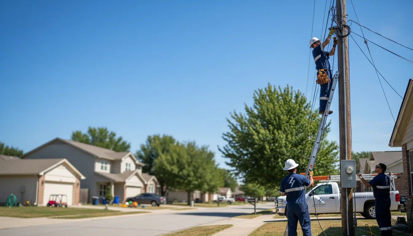 Residential electrician providing installation services in Pineville, MO
